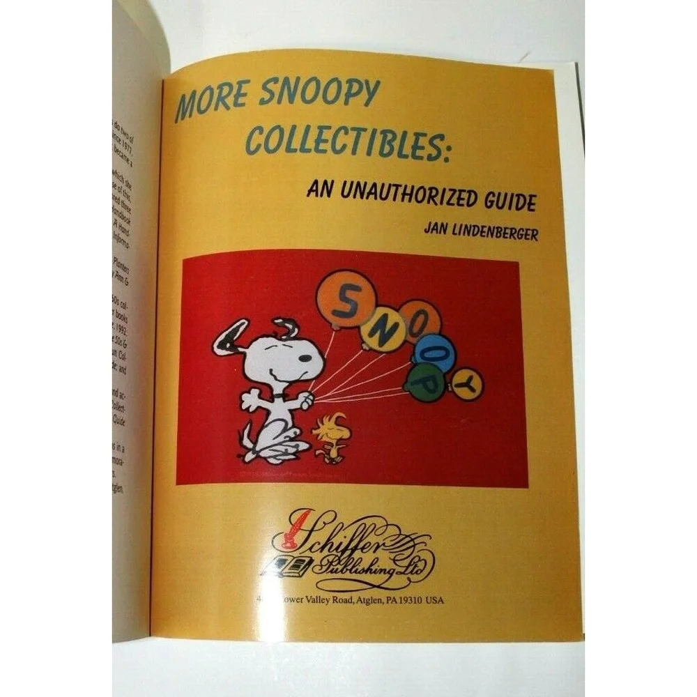 More Snoopy Collectibles Schiffer Book for Collectors B Jan Lindberger & Cher P